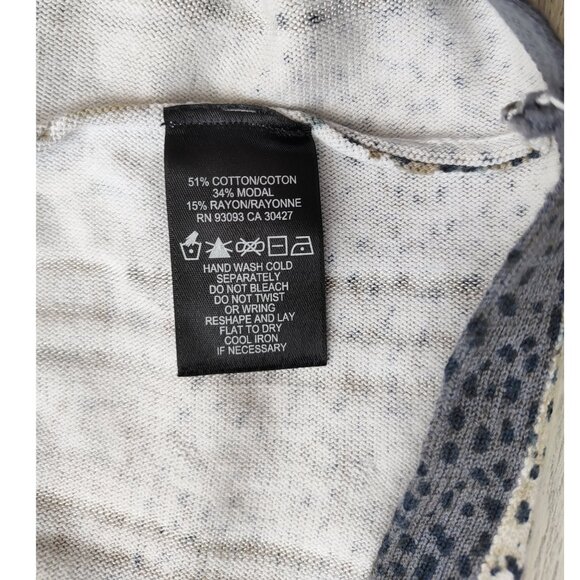 Knit Maxi Dress Beach Umbrella Polka Dots Pale Blue Sleeveless Stretch S Nic+Zoe - Picture 10 of 12